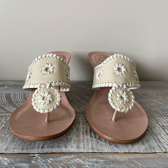 Nwob-jack Roger’s Wedge Leather Summer Sandals (Size:9) - Picture 3 of 7